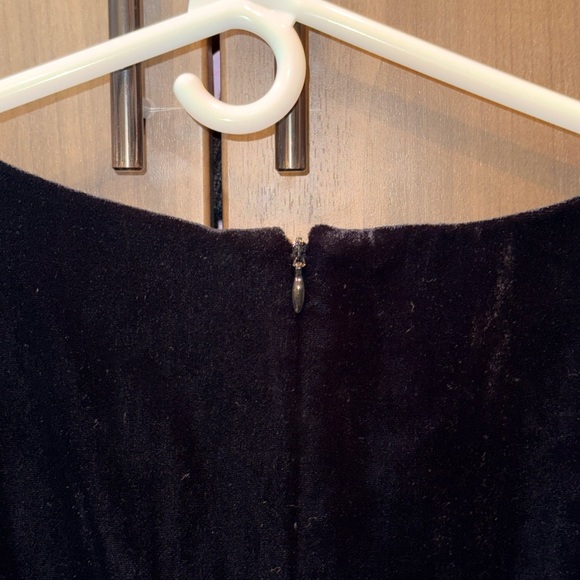 Ann Taylor Black Velvet Jumpsuit with Waist Tie - Picture 6 of 9